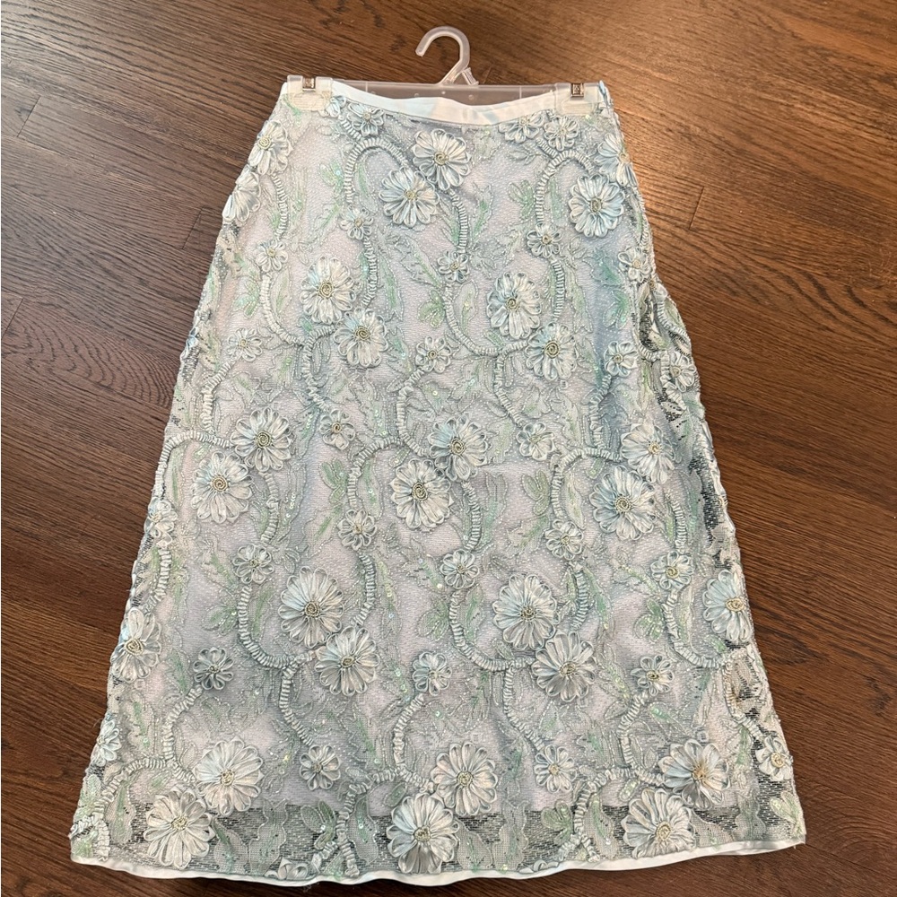 Renato Nucci -Embroidered Floral Midi Skirt